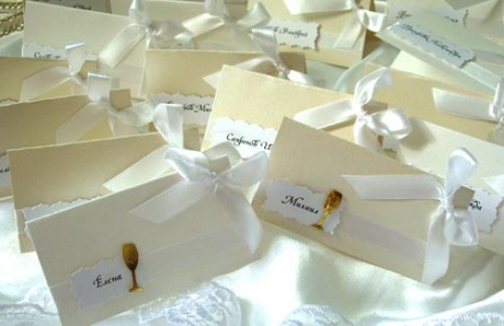 Именные карточки для свадебного приема гостей