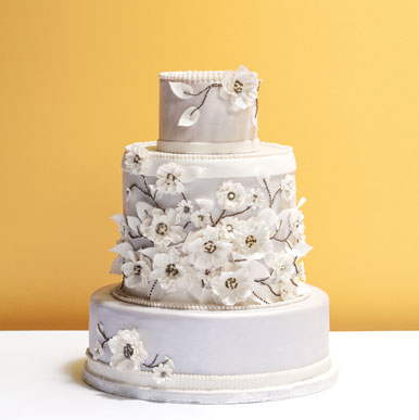 кремовый свадебный торт