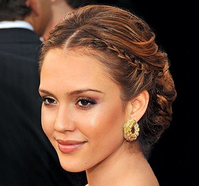 Свадебная прическа звезд Jessica Alba