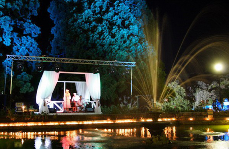 Сцена свадьбы у озера