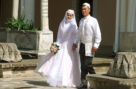 Жених и невеста у татар