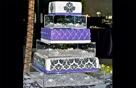 Свадебный торт с орнаментом из дамасской стали