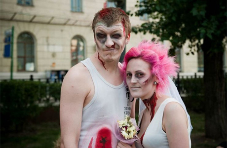 Свадьба в стиле зомби - фото