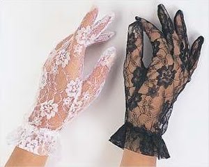 Свадебные перчатки черная и белая