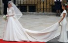Кейт в свадебном платье с длинными рукавами