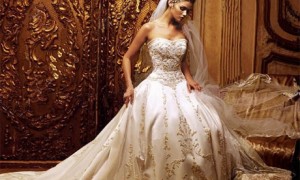 Платье невесты с вышивкой