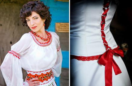 Украинское свадебное платье