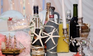 Бутылки для морской свадьбы