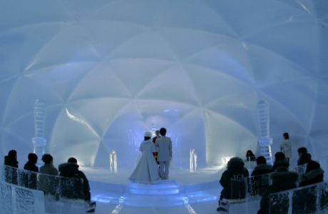 Оригинальная свадьба во льду