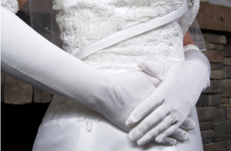 Высокие перчатки для невесты