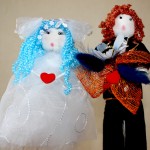 Жених и невеста в оригинальном народном стиле