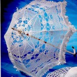 Кружевной зонт для невесты