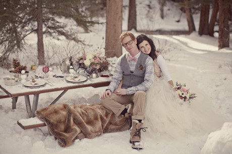 Свадьба на открытом воздухе зимой