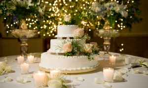 Зимний свадебной торт