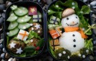 Снеговики в зеленом салате
