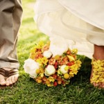 Букет сочетает оттенки обуви и жениха, и невесты