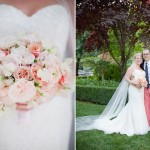 Свадебные персиково-розовые цветы