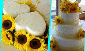 Желтый свадебный торт - красиво