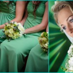 Зеленые акценты для платья и букетов