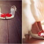 Свадебные туфли с яркими сердечками