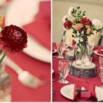 Украшение свадьбы цветами красных тонов