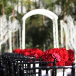 Свадьба на выезде в красном, черном и белом цвете