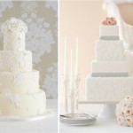 Ослепительный белый орнамент на свадебном торте