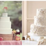 Свадебный торт с узором из белоснежных цветов