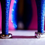 Свадебные кольца под высокими каблуками