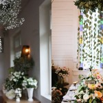 Подвесные украшения с белыми цветами