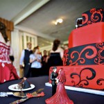 Красно-черный свадебный торт