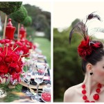 Красная свадьба с цветами