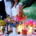 Свадебный пикник при свечах