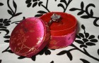 Satin Asian Oriental chienese Engagement Ring Box