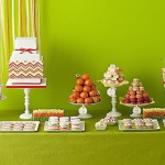 Сладкий свадебный стол в салатовом цвете