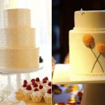 Желтые свадебные торты круглой формы