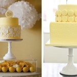 Свадебные торты в теплом желтом цвете