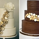Свадебные торты украшенные золотыми монетами
