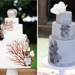 Свадебные торты украшенные металлическими цветами