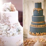 Золотой узор в оформлении свадебного торта
