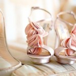 Свадебные туфли невесты  в розовых оттенках