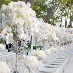 Свадебные канделябры с орхидеями
