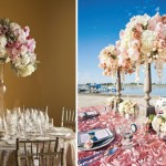 Цветная композиция из роз для пляжной свадьбы