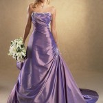 Фиолетовый свадебный наряд